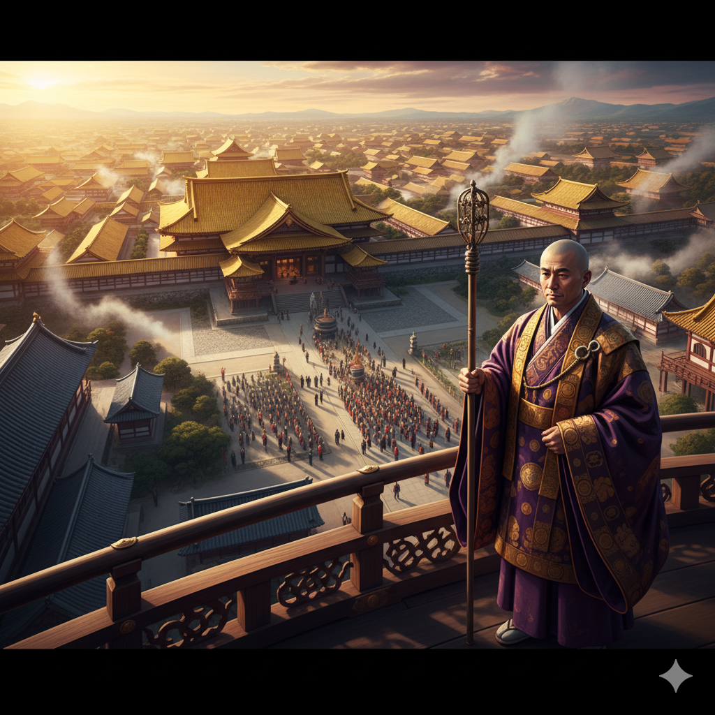 もしも弓削道鏡が皇位に就いていたら、という「仏都・弓削」のイメージ