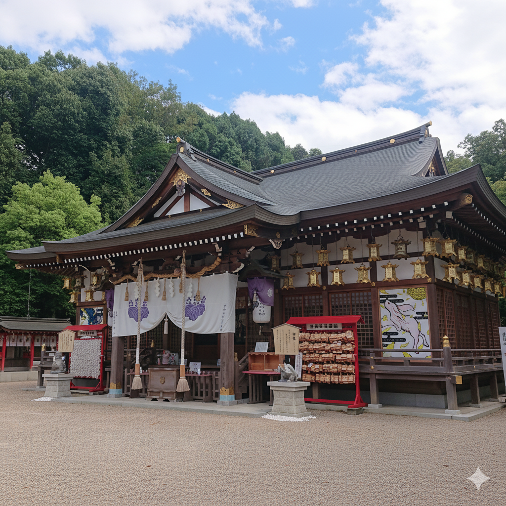 恩智神社の石段または寺内町の町並み